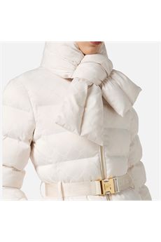 Piumino da donna di colore bianco latte Elisabetta Franchi | PI84D56E2DZ9