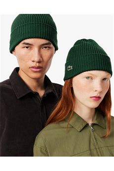 Berretto unisex di colore verde militare Lacoste | RB0001132
