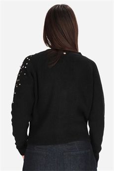 Cardigan da donna di colore nero Liu Jo Black | CF5149MA74Q22222