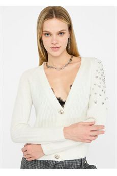 Cardigan da donna di colore bianco Liu Jo Black | CF5149MA74QX0256