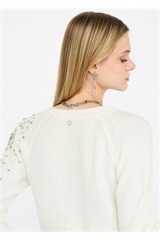 Cardigan da donna di colore bianco Liu Jo Black | CF5149MA74QX0256
