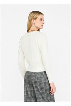 Cardigan da donna di colore bianco Liu Jo Black | CF5149MA74QX0256
