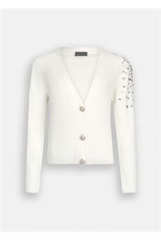 Cardigan da donna di colore bianco Liu Jo Black | CF5149MA74QX0256