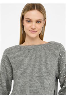 Maglione da donna di colore grigio Liu Jo Black | CF5150MA74Q02056