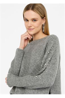 Maglione da donna di colore grigio Liu Jo Black | CF5150MA74Q02056