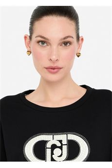 Felpa da donna di colore nero Liu.Jo Sport | TF5154FS576R9932