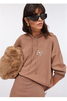 Felpa da donna di colore cioccolato Liu.Jo Sport | TF5216MS63LM9936