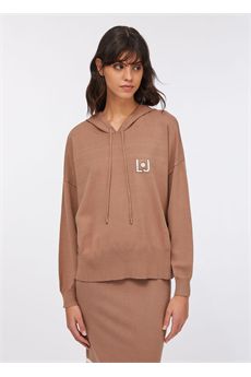 Felpa da donna di colore cioccolato Liu.Jo Sport | TF5216MS63LM9936