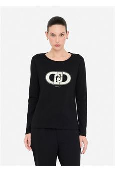 T-shirt da donna di colore nero Liu.Jo Sport | TF5299JS923N9785
