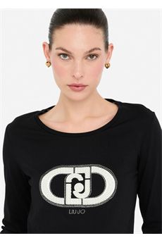 T-shirt da donna di colore nero Liu.Jo Sport | TF5299JS923N9785