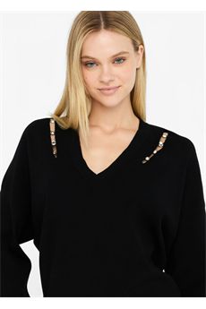 Maglia da donna di colore nero Liu.jo White | MF5037MS99E22222