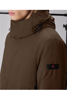 Cappotto tecnico da uomo di colore marrone cioccolato Peuterey | KRUGER TJ 01494