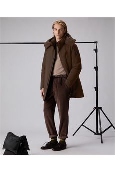 Cappotto tecnico da uomo di colore marrone cioccolato Peuterey | KRUGER TJ 01494