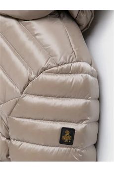 Piumino da donna di colore mastice Refrigiwear | LONG MEAD FUR JACKETA00160