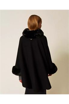 poncho da donna di colore nero Twinset Accessori | 252TO513000006