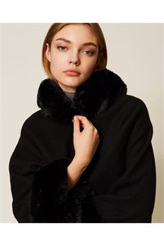 poncho da donna di colore nero Twinset Accessori | 252TO513000006
