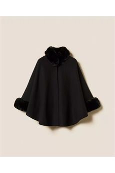 poncho da donna di colore nero Twinset Accessori | 252TO513000006