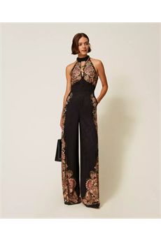 Tuta da donna con Stampa Paisley Nero / Marrone Ruggine Twinset | 252TP204412742