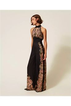 Tuta da donna con Stampa Paisley Nero / Marrone Ruggine Twinset | 252TP204412742