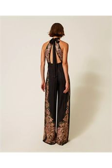 Tuta da donna con Stampa Paisley Nero / Marrone Ruggine Twinset | 252TP204412742