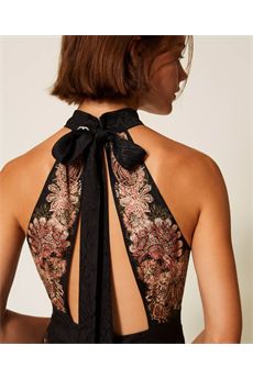 Tuta da donna con Stampa Paisley Nero / Marrone Ruggine Twinset | 252TP204412742