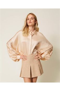 Minigonna da donna di colore beige e oro Twinset | 252TP214412778