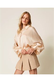 Minigonna da donna di colore beige e oro Twinset | 252TP214412778