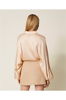 Minigonna da donna di colore beige e oro Twinset | 252TP214412778
