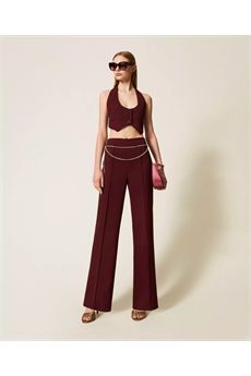 Pantaloni da donna di colore Viola Winetasting Twinset | 252TP228105609