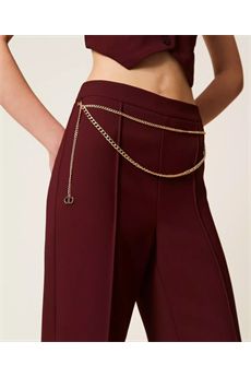 Pantaloni da donna di colore Viola Winetasting Twinset | 252TP228105609