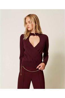Maglia da donna di colore Viola Winetasting Twinset | 252TP306005609