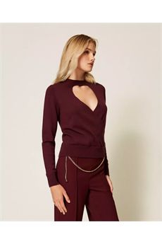 Maglia da donna di colore Viola Winetasting Twinset | 252TP306005609