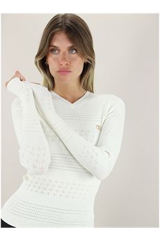 Maglia da donna di colore bianco neve Twinset | 252TP324100282