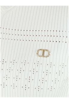 Maglia da donna di colore bianco neve Twinset | 252TP324100282
