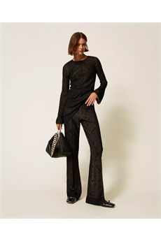 Pantaloni da donna di colore nero Twinset | 252TP338300006