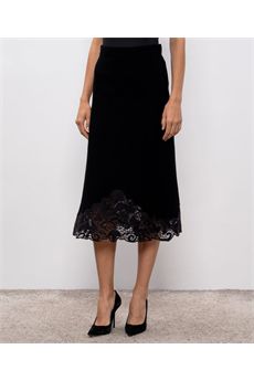 Gonna da donna di colore nero Twinset | 252TP340700006