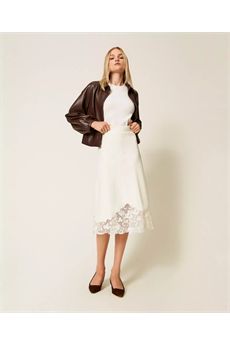 Gonna da donna di colore bianco neve Twinset | 252TP340700282