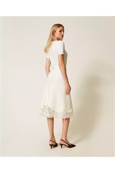 Gonna da donna di colore bianco neve Twinset | 252TP340700282