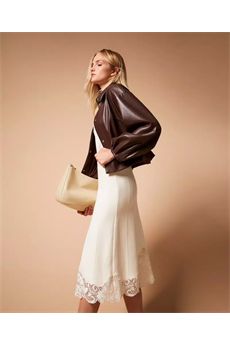 Gonna da donna di colore bianco neve Twinset | 252TP340700282