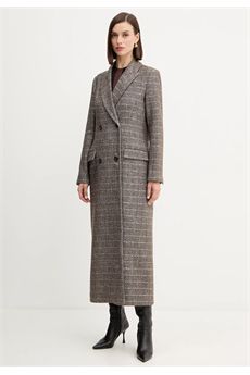 Cappotto da donna di colore Herringbone Black / Gold Twinset | 252TT204112893