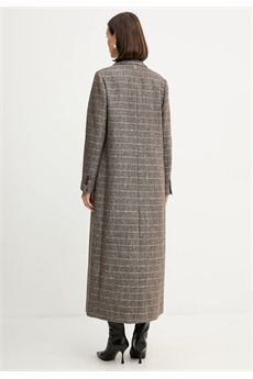 Cappotto da donna di colore Herringbone Black / Gold Twinset | 252TT204112893