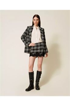 Gonna da donna di colore bainco e nero Twinset | 252TT211212876