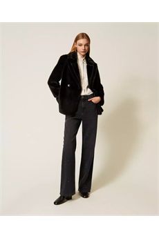 Jeans da donna in denim nero Twinset | 252TT227101103