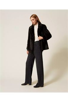Jeans da donna in denim nero Twinset | 252TT227101103