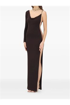 Abito da donna di colore cioccolato Elisabetta Franchi | ABR4762E2EV9