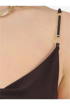 Abito da donna di colore cioccolato Elisabetta Franchi | ABR4762E2EV9