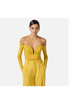 Body da donna di colore senape Elisabetta Franchi | BO01561E2EV4
