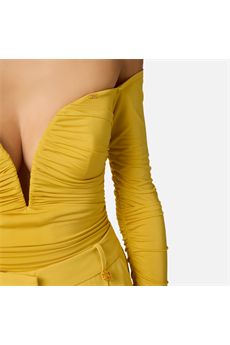 Body da donna di colore senape Elisabetta Franchi | BO01561E2EV4