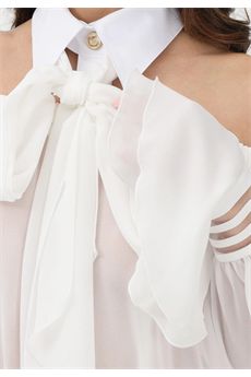 Blusa da donna di colore avorio Elisabetta Franchi | CA13561E2X88