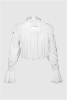 Blusa da donna di colore avorio Elisabetta Franchi | CA13561E2X88